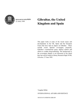 Gibraltar, the United Kingdom and Spain