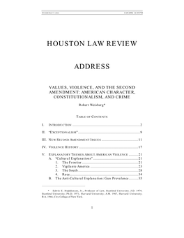 Houston Law Review Address