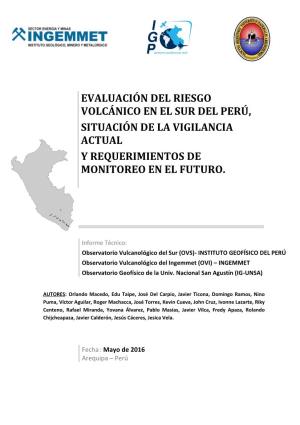 Evaluación Del Riesgo Volcánico En El Sur Del Perú