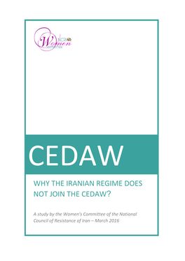 Why the Iranian Regime Does Not Join the Cedaw?