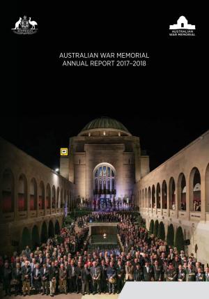 Australian War Memorial Annual Report 2017–2018