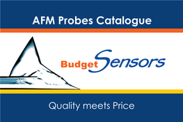 AFM Probes Catalogue