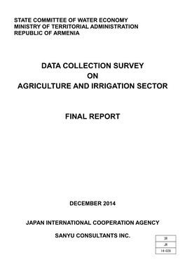 Data Collection Survey on Agriculture and Irrigation Sector