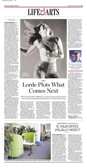 Lorde Plots What Comes Next