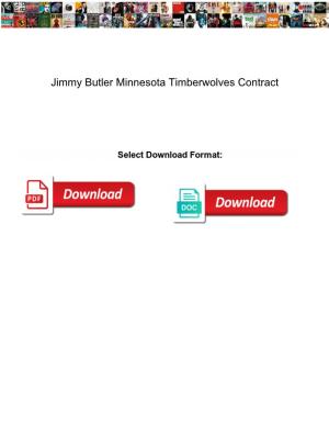 Jimmy Butler Minnesota Timberwolves Contract