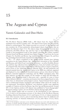 The Aegean and Cyprus