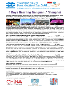 Shanghai/Thebund/Nanjing Road/Suzhou/Suzhoub