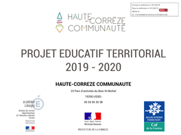 Validation Projet Éducatif Territorial