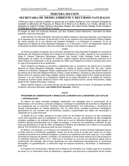 Tercera Seccion Secretaria De Medio Ambiente Y