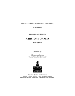 A History of Asia