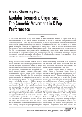 Modular Geometric Organism: the Amoebic Movement in K-Pop Performance