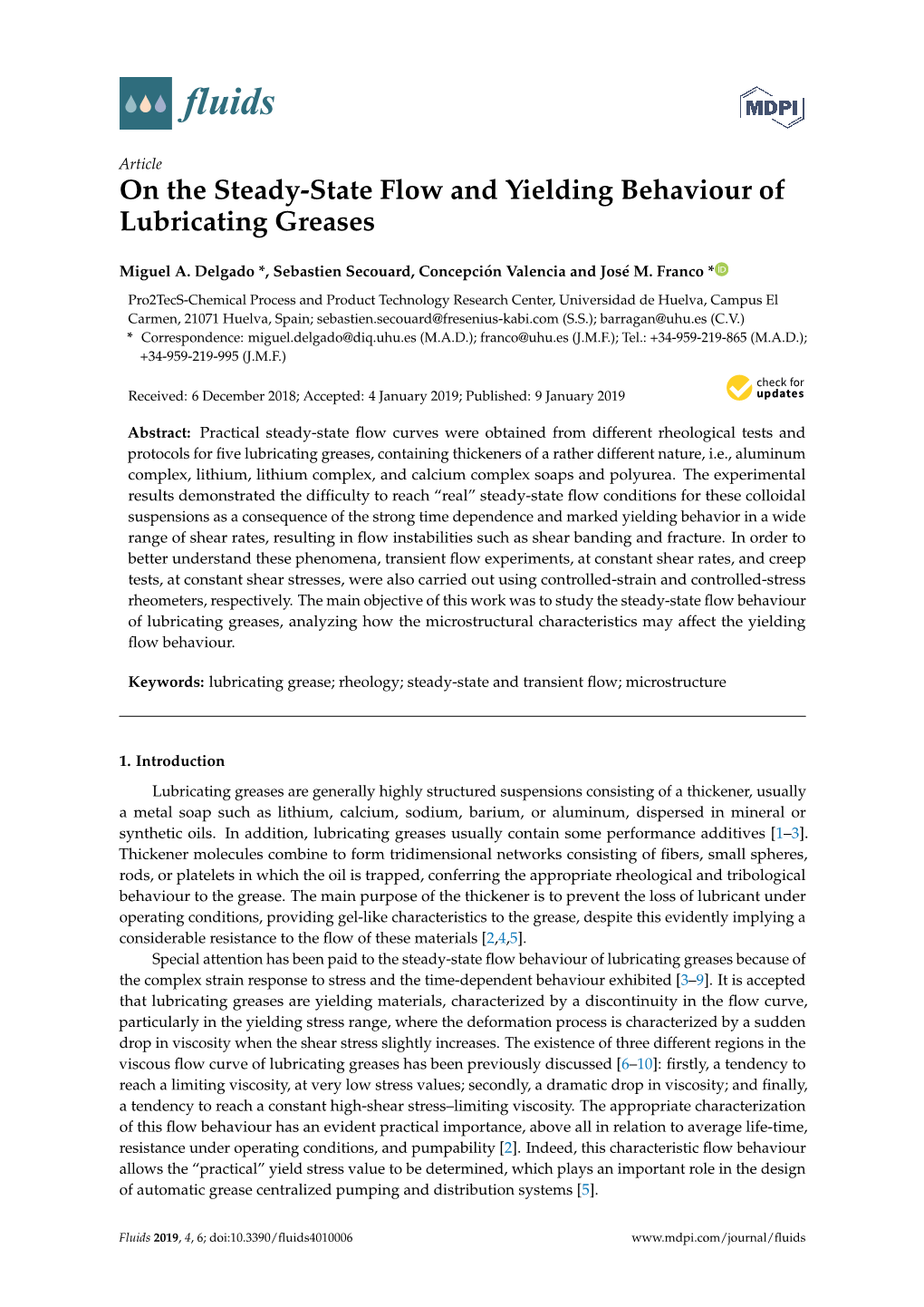 On the Steady-State Flow and Yielding Behaviour of Lubricating Greases