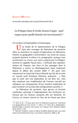 La Pologne Dans Le Fonds Jeanne Cappe : Quel Espace Pour Quelle Histoire (Et Inversement) ?