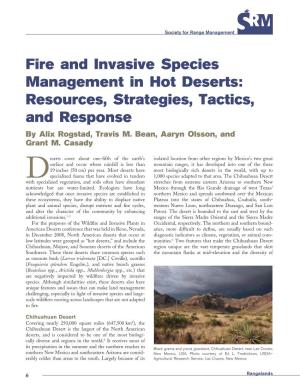 Fire and Invasive Species Management in Hot Deserts: Resources, Strategies, Tactics, and Response by Alix Rogstad, Travis M