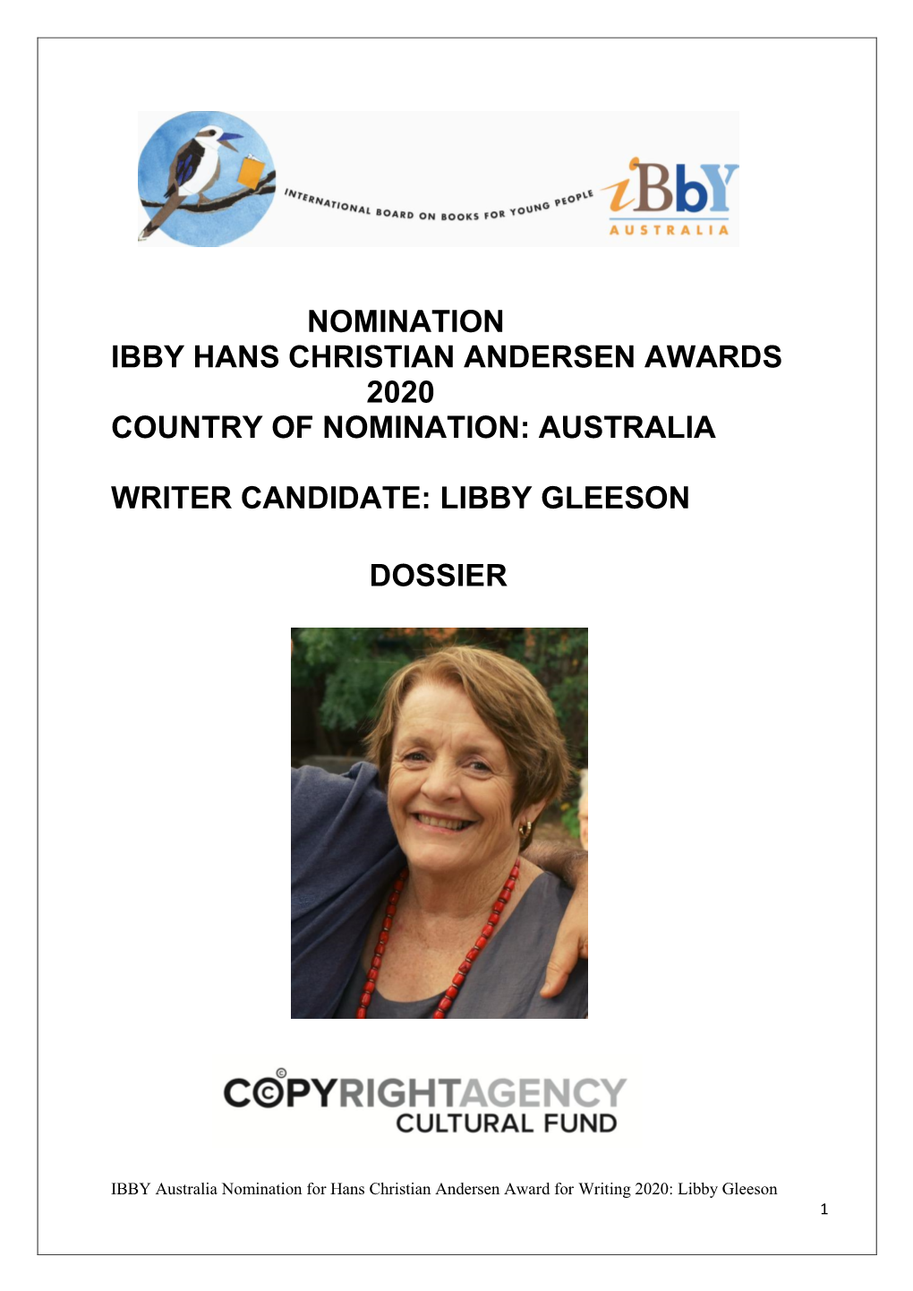 Australia Writer Candidate: Libby Gleeson Dossier