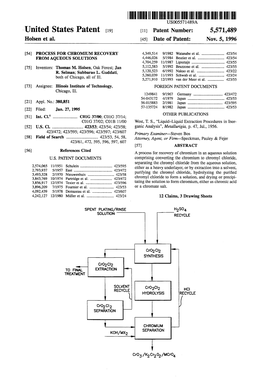 IIIHIIII USOO55.71489A United States Patent 19 11) Patent Number: 5,571,489 Holsen Et Al