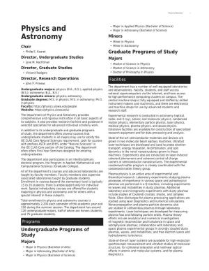 Physics and Astronomy 1