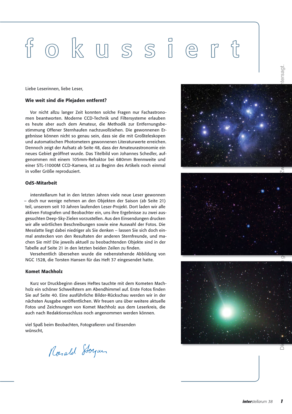 Interstellarum 38 1 Zeitschrift Für Praktische Astronomie