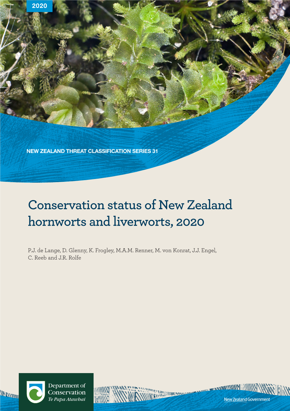 Conservation Status of New Zealand Hornworts and Liverworts, 2020