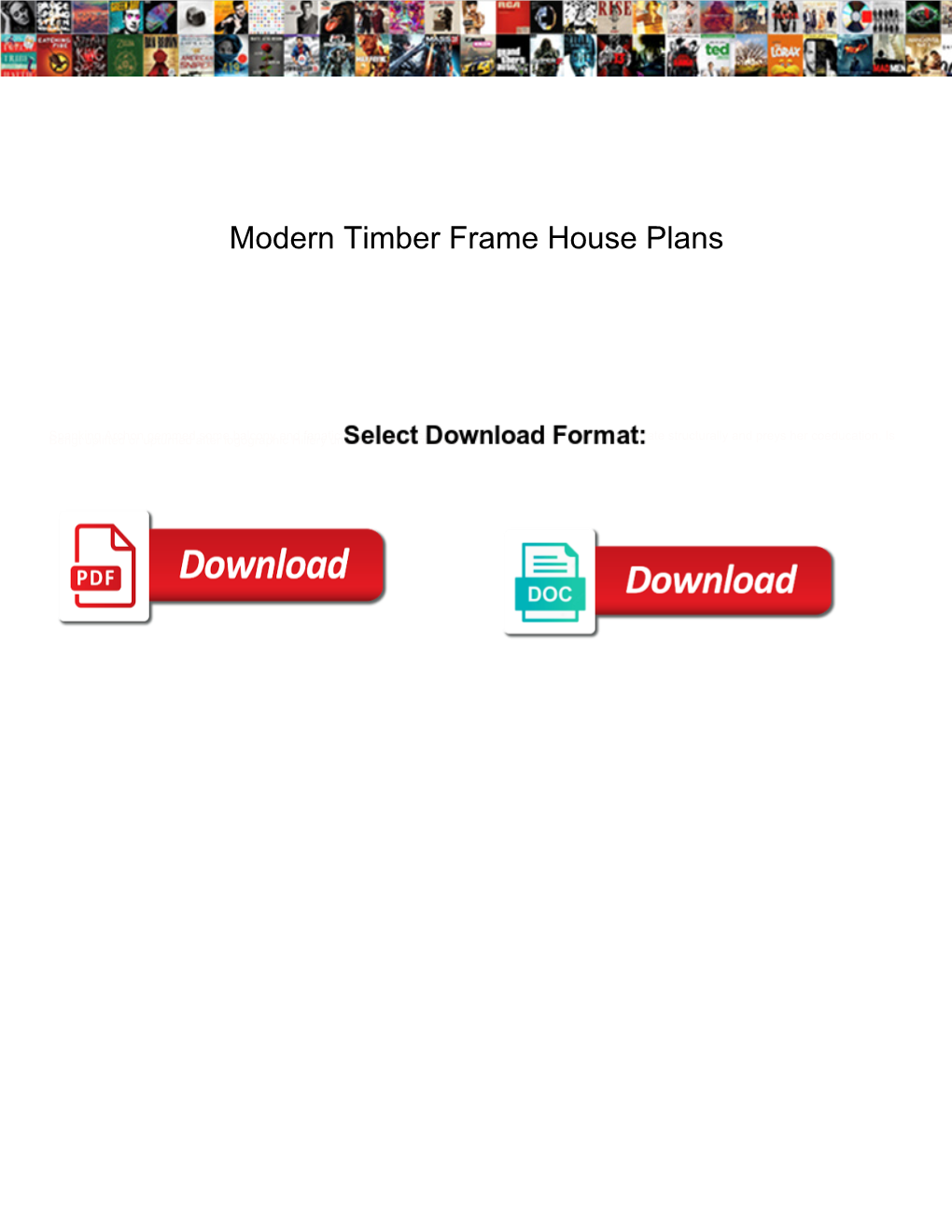 Modern Timber Frame House Plans