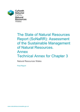 State of Natural Resources Report Technical Annex to Support Chapter 3