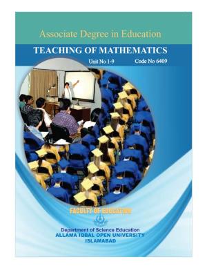 Teaching Mathematics for the Learners