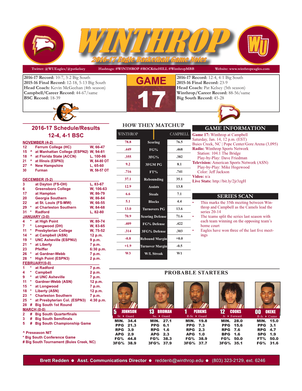 2016-17 MBB Game Notes.Indd