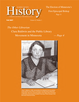 The Other Librarian Clara Baldwin and the Public Library Movement in Minnesota — Page 4
