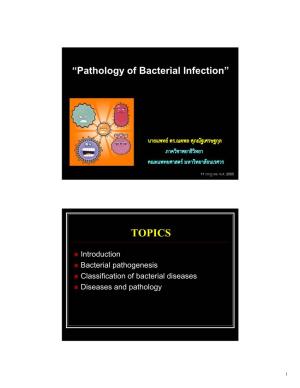 Pathology of Bacterial Infection”