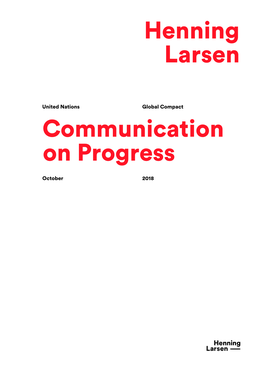 Communication on Progress Henning Larsen