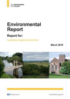Aymestrey Environmental Report March 2019