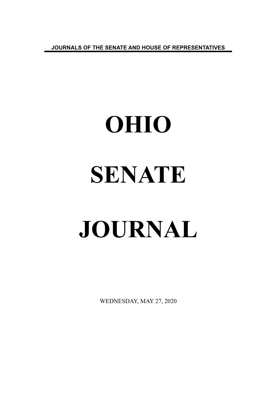 Ohio Senate Journal