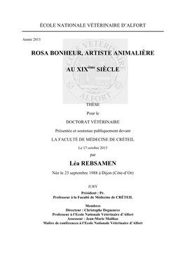 Rosa Bonheur, Artiste Animalière Au 19Ème Siècle