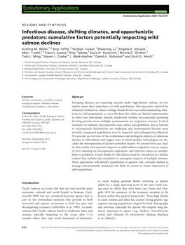 Cumulative Factors Potentially Impacting Wild Salmon Declines Kristina M