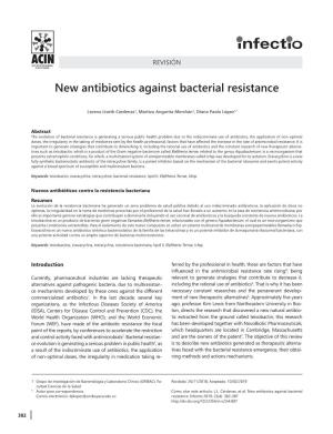 New Antibiotics Against Bacterial Resistance