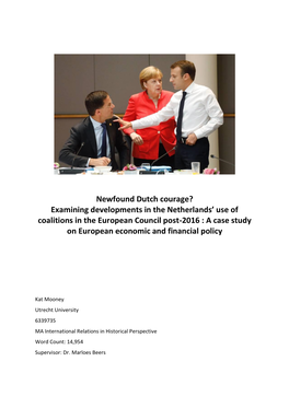 Examining Developments in the Netherlands' Use of Coalitions in The