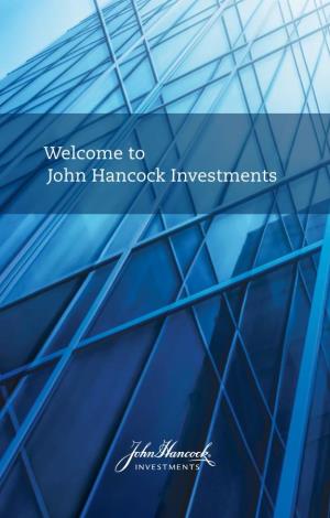 Welcome Guide | John Hancock Investments