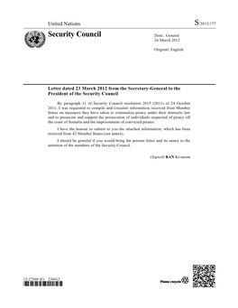 Security Council Distr.: General 26 March 2012