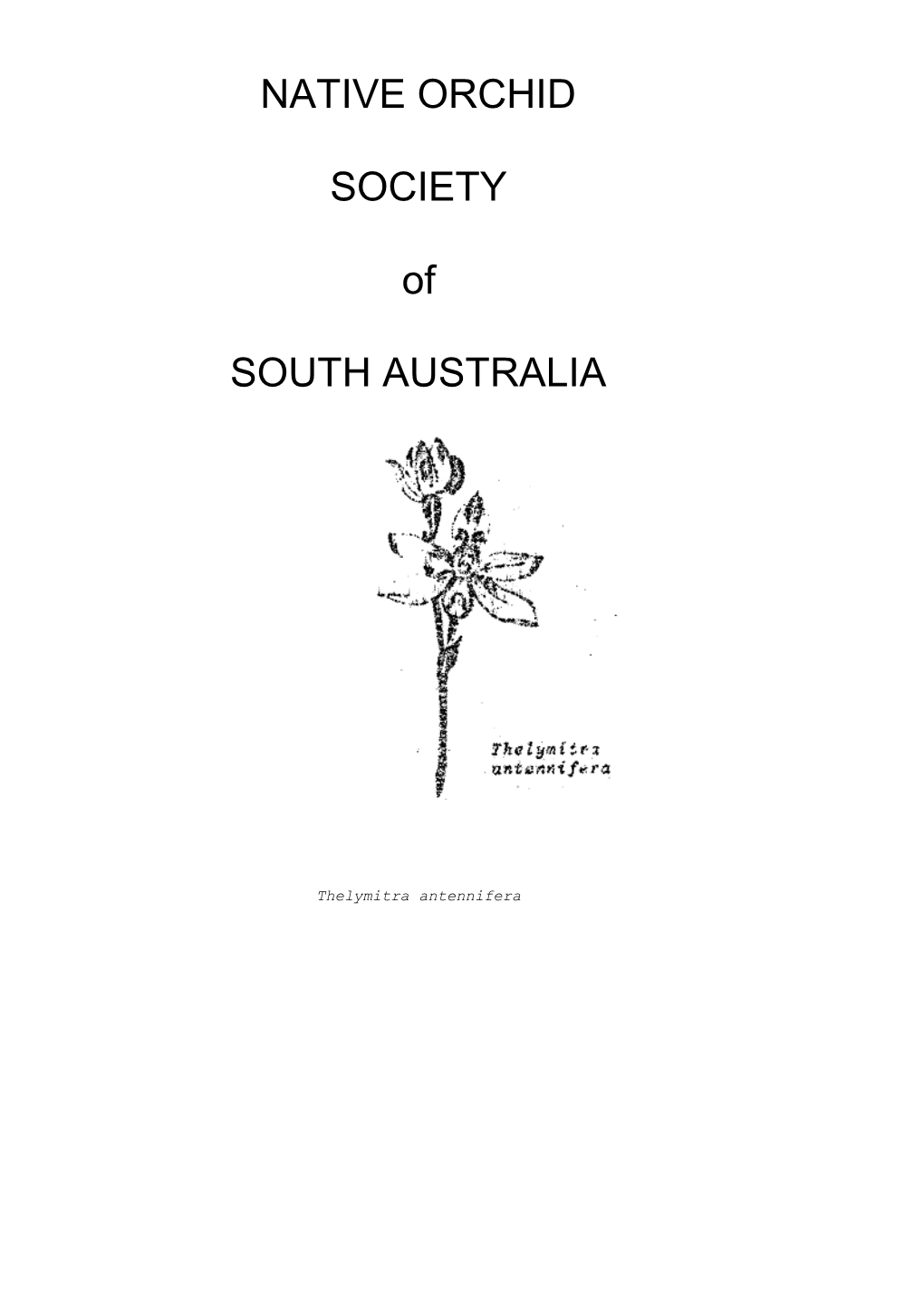 Native Orchid Society of South Australia