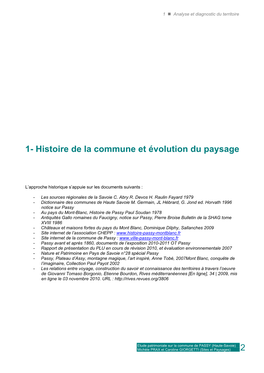 2 1- Histoire De La Commune Et Évolution Du Paysage