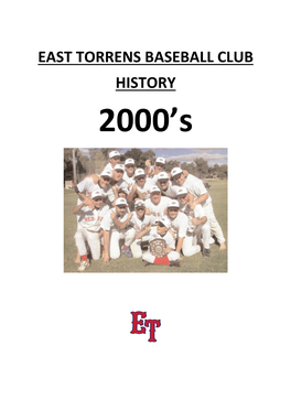 East Torrens Baseball Club History