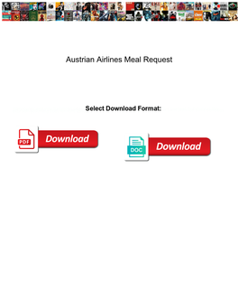 Austrian Airlines Meal Request