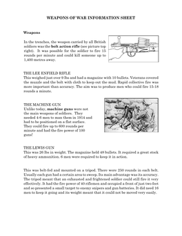 Weapons of War Information Sheet