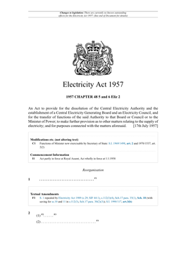 Electricity Act 1957