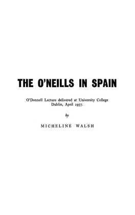 The O'neills in Spain