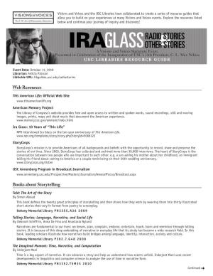 Ira Glass: 10 Years of “This Life” NPR Interviewed Ira Glass on the Ten-Year Anniversary of This American Life