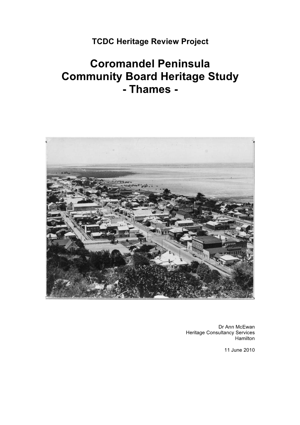 TCDC Community Study Report Thames 11-6-10