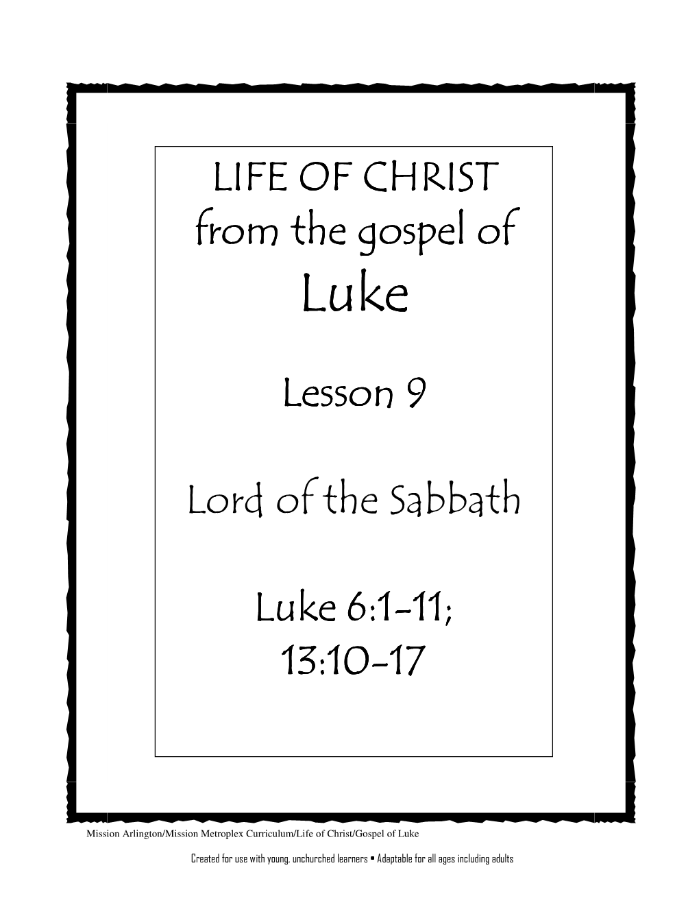 Lord of Sabbath