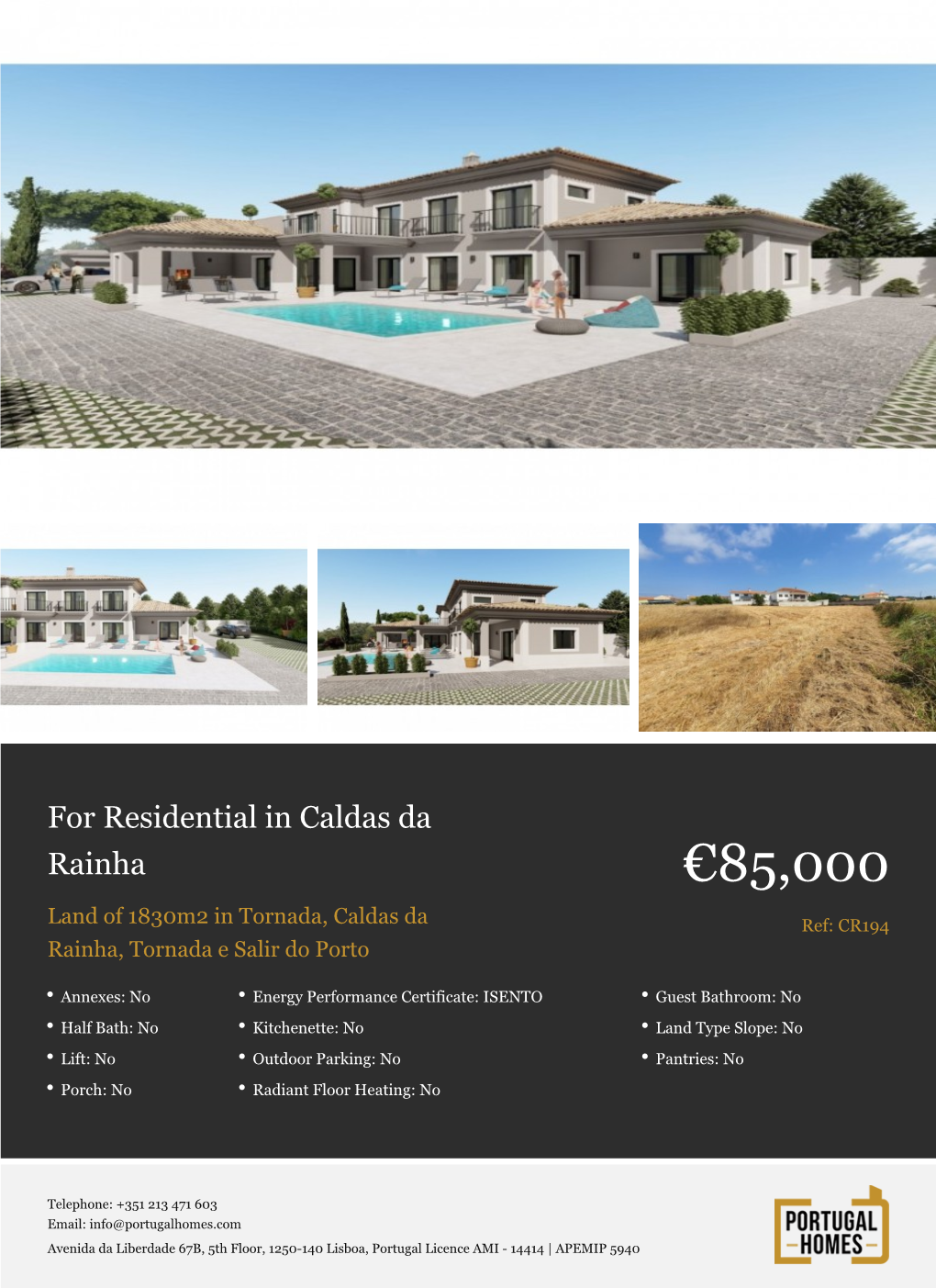 Land for Sale in Caldas Da Rainha, Portugal