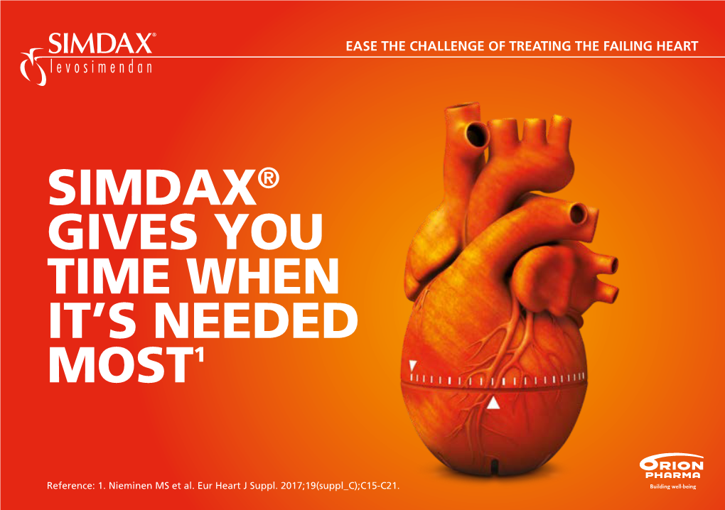 Simdax® Gives You Time When It's Needed Most1